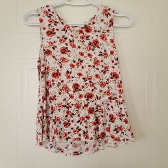 Garage Floral Sleeveless Blouse. Size XS. - Picture 1 of 3